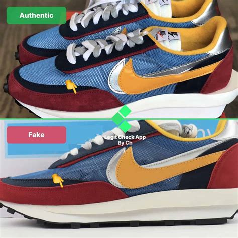 nike sacai vaporwaffle fake vs real|nike vaporwaffle sacai sail gum.